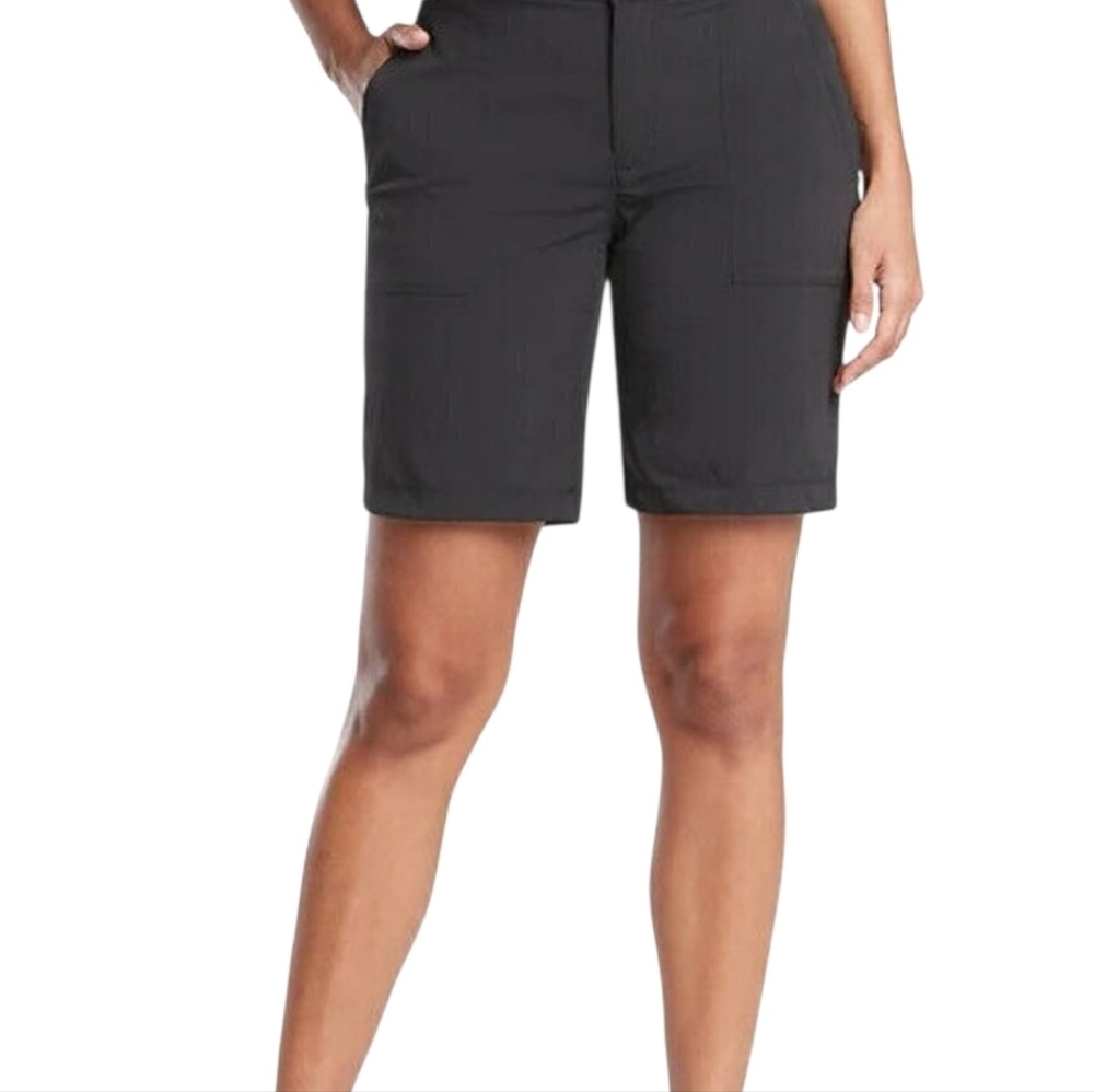 Athleta | Women's Black Trekkie Bermuda 2.0 Casual or Athletic Shorts (Size 8)